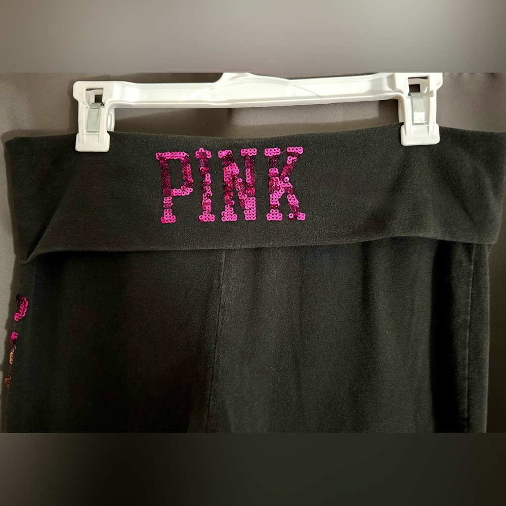 Vintage Y2K Black PINK Chicago Sequin Sweatpants